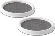 🔄 copco 9-inch non-skid pantry cabinet lazy susan turntable - white/gray 2 логотип