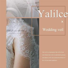 img 1 attached to 💍 Yalice Women's Vintage Lace Bridal Veil: Elegant 1 Tier Long Cathedral Length, Soft Tulle Hair Accessory for Wedding