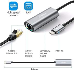 img 3 attached to 🔌 TeckNet USB C to Ethernet Adapter: High-Speed Gigabit Network LAN Converter for MacBook, iMac, Surface Pro, and More