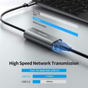 img 2 attached to 🔌 TeckNet USB C to Ethernet Adapter: High-Speed Gigabit Network LAN Converter for MacBook, iMac, Surface Pro, and More