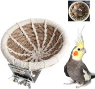 🐦 premium handmade flax rope weave bird breeding nest and small parrot cage - perfect hatching house hut nesting box for budgie parakeet cockatiel conure canary finch lovebird - exquisite quality guaranteed logo