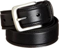 high-quality danbury double stitched padded leather men's belt accessories logo