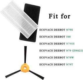 img 2 attached to 🧹 Enhance Your Cleaning: BBT BAMBOOST Replacement Parts for EcoVacs DEEBOT N79S/N79/500/N79W (6 Filters +6 Side Brushes+1 Main Brushs)