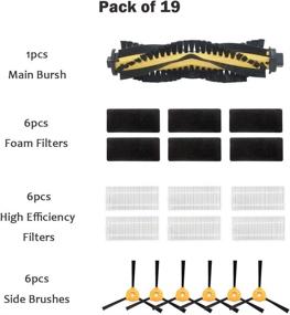 img 3 attached to 🧹 Enhance Your Cleaning: BBT BAMBOOST Replacement Parts for EcoVacs DEEBOT N79S/N79/500/N79W (6 Filters +6 Side Brushes+1 Main Brushs)