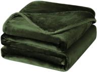 🛏️ piccocasa fleece bed blanket in olive green - full size, soft & lightweight 330gsm microfiber plush flannel - all season throw for couch, sofa, bed, travel - 78 x 90 inches logo