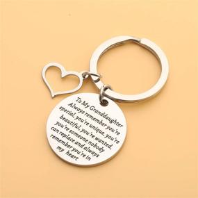 img 3 attached to Gzrlyf Granddaughter Keychain Inspirational Remember Women's Jewelry
