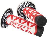 🏍️ scott sports red and white diamond pattern motorcycle grips- model 219626-1005 logo