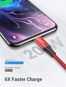 img 3 attached to ⚡️ LISEN 20W USB C к кабелю Lightning 3 фута (0,91 м): Быстрая зарядка для iPhone 12/11/11 Pro/11 Pro Max/X/XS/XR/XS Max/8/8 Plus, зарядное устройство с поддержкой сертифицированной MFi Power Delivery