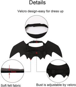 img 1 attached to Halloween Pet Dog Bat 🦇 Wings Cat Bat Costume: FLAdorepet's Spooktacular Accessory!