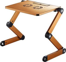 img 2 attached to Gold Urban Shop Laptop Stand - Ideal for Sitting and Working