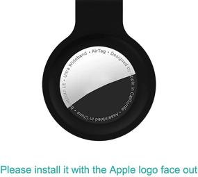 img 3 attached to Чехол для Apple AirTag 2021 совместимый - 4 штуки из силикона для держателя ключей AirTag - Портативная защита локатора для AirTag (Черный/Белый)