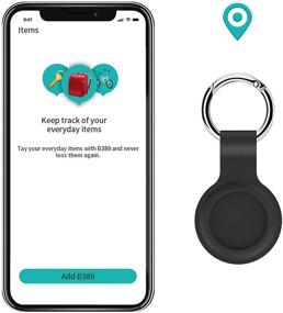 img 1 attached to Чехол для Apple AirTag 2021 совместимый - 4 штуки из силикона для держателя ключей AirTag - Портативная защита локатора для AirTag (Черный/Белый)