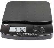 📦 sf-550 55 lb capacity digital postal shipping scale with counting function, auto read hold, 1 gram accuracy - horizon precision series logo