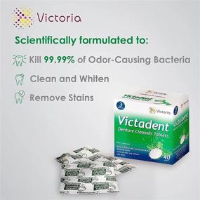 img 2 attached to 💥 Victadent Denture, Retainer & Mouth Guard Cleanser Tablets - Powerful and Fast-acting Effervescent Cleaning Tablets for Dental Appliances - 40 Tablets - USA Formulated