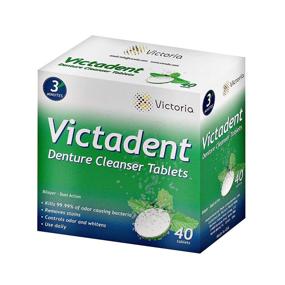 img 4 attached to 💥 Victadent Denture, Retainer & Mouth Guard Cleanser Tablets - Powerful and Fast-acting Effervescent Cleaning Tablets for Dental Appliances - 40 Tablets - USA Formulated