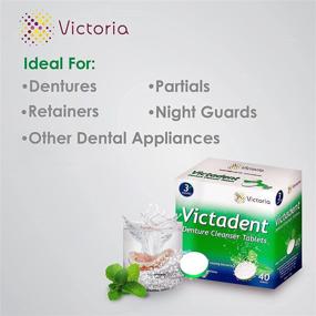 img 1 attached to 💥 Victadent Denture, Retainer & Mouth Guard Cleanser Tablets - Powerful and Fast-acting Effervescent Cleaning Tablets for Dental Appliances - 40 Tablets - USA Formulated