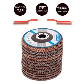 img 3 attached to 🛠️ Multifunctional Flap Disc and Grinding Polishing Disc Set - 15pcs, 4.5" x 7/8", Assorted Grits (40/60/80/120), with Flap Sanding, Strip, Nylon, and Felt Polishing Disc for Angle Grinder