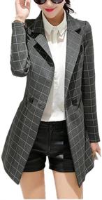 img 1 attached to Womens Vintage Sleeve Casual Jacket Women's Clothing