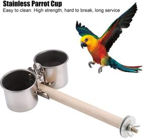 img 3 attached to TOPINCN Feeder Stainless Parrots Container
