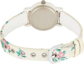 img 3 attached to 🌸 Женские часы Casio Floral White с аналоговым циферблатом LQ-139LB-7B2 со стразами из кожи и ткани