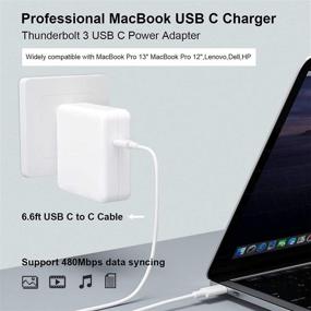 img 2 attached to HJCDMJ 96W USB C Charger Adapter for Mac Book Pro & 🔌 Air, 6.6ft Cable | Fast & Efficient Charging for USB C Laptops & Phones