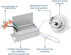 img 2 attached to Led Directional Recessed Light 3 Inch 8W 700 Lumens IC Rated Gimbal Adjustable Recessed LED Downlight 5000K Daylight ETL Approved