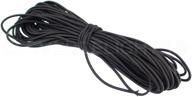 🧵 cleverdelights elastic cord - 30 feet - 2mm (1/16") - crafts beading jewelry stretch - black fabric shock cording logo