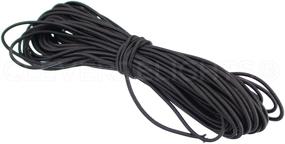 img 2 attached to 🧵 CleverDelights Elastic Cord - 30 Feet - 2mm (1/16") - Crafts Beading Jewelry Stretch - Black Fabric Shock Cording