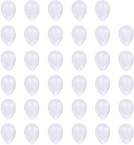 img 4 attached to 🔹 HAUTOCO 72pcs Teardrop Glass Cabochons - Flat Back Clear Cabochon Dome Tiles for Jewelry Making