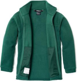 img 3 attached to TSLA Lightweight Thermal Active Fleece Boys' Jackets & Coats: Comfy and Stylish Outerwear for Any Occasion