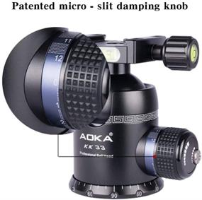 img 1 attached to 📷 AOKA Professional 360-Degree Rotating Panoramic Ball Head with 1/4-inch Quick Release Plate, Lightweight 1.08 lbs/0.49 kg, High Load Capacity 66 lbs/30 kg, Compatible with Tripods, Monopod, SLR Cameras (KK33)