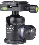 📷 aoka professional 360-degree rotating panoramic ball head with 1/4-inch quick release plate, lightweight 1.08 lbs/0.49 kg, high load capacity 66 lbs/30 kg, compatible with tripods, monopod, slr cameras (kk33) logo