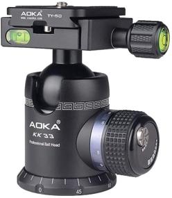 img 4 attached to 📷 AOKA Professional 360-Degree Rotating Panoramic Ball Head with 1/4-inch Quick Release Plate, Lightweight 1.08 lbs/0.49 kg, High Load Capacity 66 lbs/30 kg, Compatible with Tripods, Monopod, SLR Cameras (KK33)