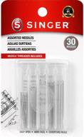 🧵 singer 07370 compact hand sewing needles with needle threader, assorted sizes, pack of 30 logo