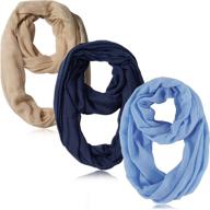 🧣 stylish lightweight plain infinity oblong women's accessories for scarves & wraps - pack of [quantity] logo