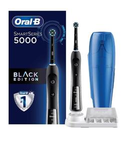 img 4 attached to 🦷 Enhance Your Oral Care with Oral-B Pro 5000 Smartseries Electric Toothbrush - Now with Bluetooth Connectivity, Black Edition