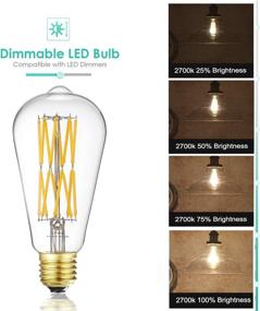 img 1 attached to Vintage Dimmable Incandescent Equivalent Filament Bulb