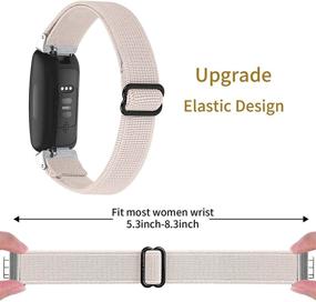 img 3 attached to 🔗 Эластичный регулируемый браслет для Fitbit Inspire 2/HR/Ace 2 - мягкие заменяемые ремешки для мужчин и женщин