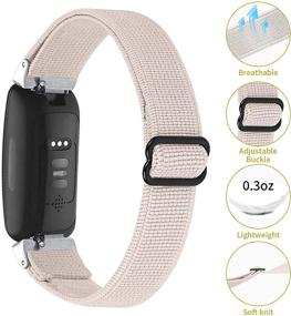 img 2 attached to 🔗 Эластичный регулируемый браслет для Fitbit Inspire 2/HR/Ace 2 - мягкие заменяемые ремешки для мужчин и женщин