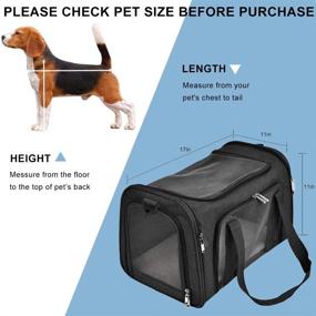 img 1 attached to 🐱 GLANT Cat Carriers Dog Carrier - TSA Airline Approved, Soft Sided Pet Carrier for Small Medium Cats Dogs Puppies - 15 lbs Capacity, Collapsible & Stylish