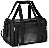 🐱 glant cat carriers dog carrier - tsa airline approved, soft sided pet carrier for small medium cats dogs puppies - 15 lbs capacity, collapsible & stylish logo