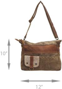 img 1 attached to 👜 Upcycled Canvas Shoulder Bag by Myra Bags - S-0703, Perfectly Designed