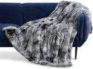 🛌 twin size grey tie-dye fuzzy faux fur blankets by bedsure - super soft plush sherpa shaggy twin blankets for bed, sofa, couch - decorative comfy shag, fluffy, thick - 60x80 inches logo