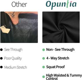 img 1 attached to Opuntia 3 Pack Leggings for Women: High Waisted Tummy Control, Non-See Through Workout Pants