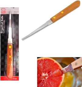 img 1 attached to 🍴 High-Quality Set of 2 Stainless Steel Grapefruit Spoons and 1 Serrated Grapefruit Knife