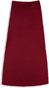 img 1 attached to 👗 Affordable 3 Pack Maxi Skirts for Girls 7-16 - Ideal for School Uniforms!