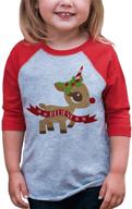 🦄 adorable christmas unicorn red baseball tee by 7 ate 9 apparel – perfect for girls! logo