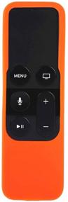 img 2 attached to 🍊 Silicone Remote Cover Case for Apple TV 4K / 4th Gen Siri Remote - Anti Slip, Shock Proof, Orange