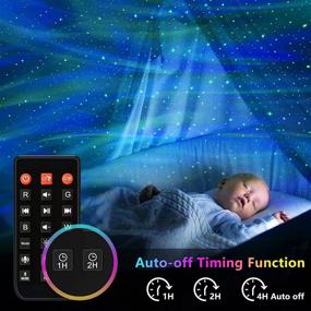 img 2 attached to 🌌 Immerse Yourself in Serenity: Northern Lights Aurora Projector with Bluetooth Music Speaker, White Noise Night Light, and Galaxy Projector – Perfect for Kids and Adults; Ideal for Gaming Rooms, Home Theaters, and Bedroom Night Light Ambiance