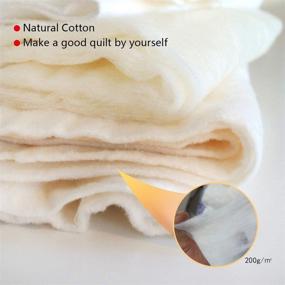 img 1 attached to 🛏️ Lightweight Natural All-Season Cotton Quilt Batting: 79" x 91" - Perfect for Quilts, Crafts, and Wearable Arts